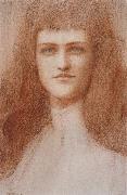 Fernand Khnopff Head of a Young Englishwoman Sweden oil painting artist